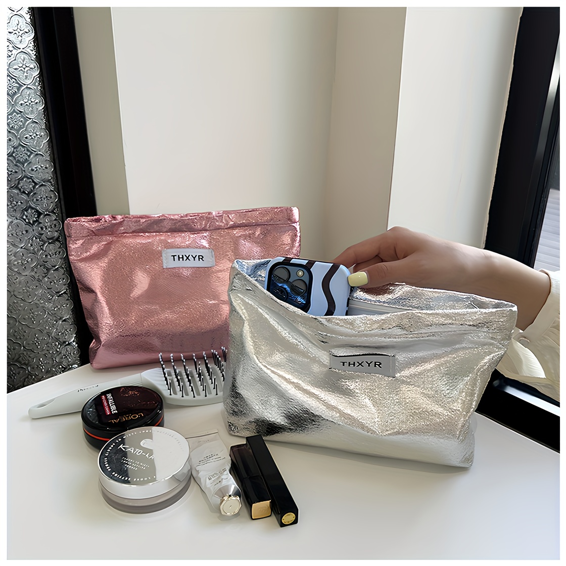 Skincare D'Alba - Large-Capacity Makeup Bag, Trendy Niche Design
