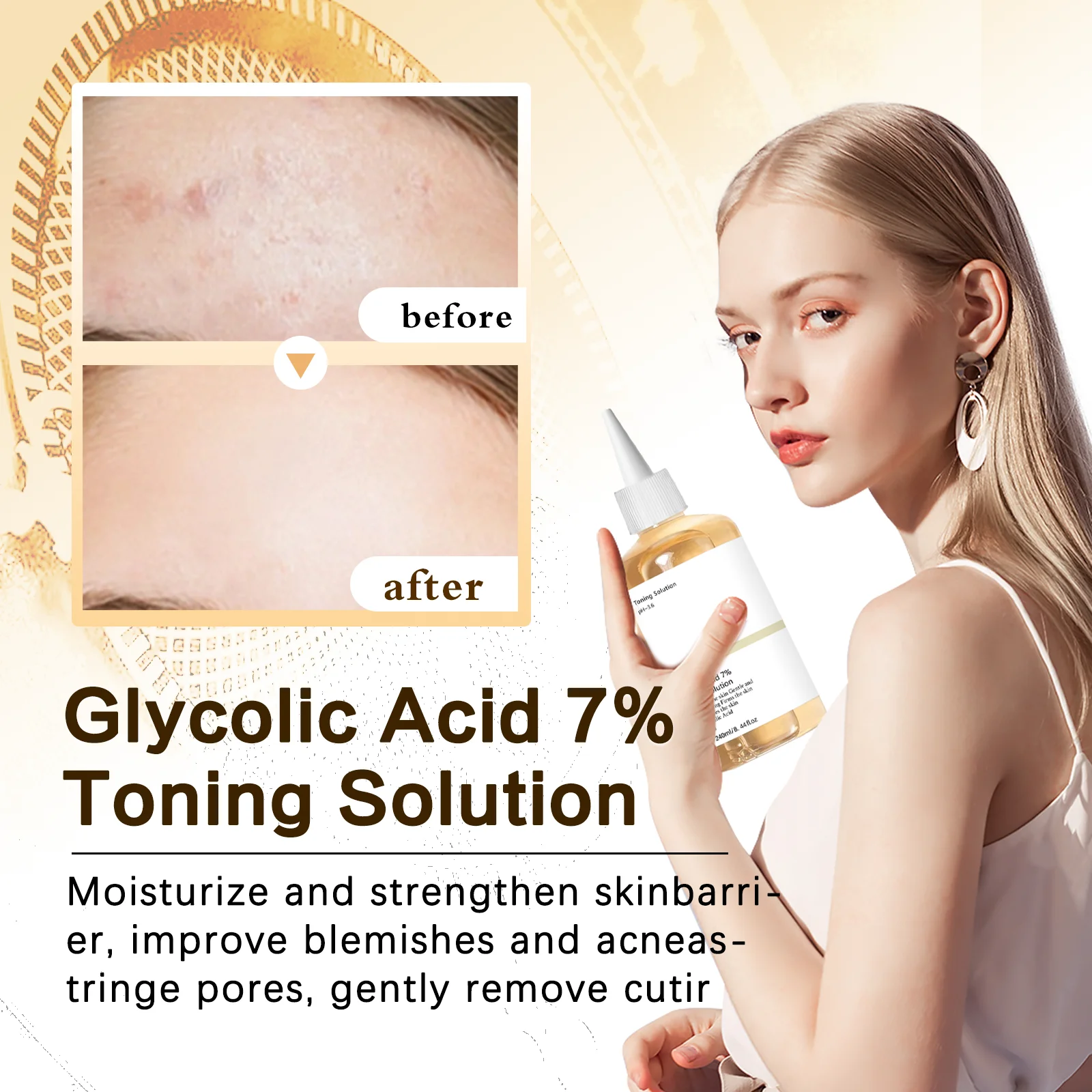 7% Glycolic Acid Toning Soluti - Lactic Acid Toner recension och pris