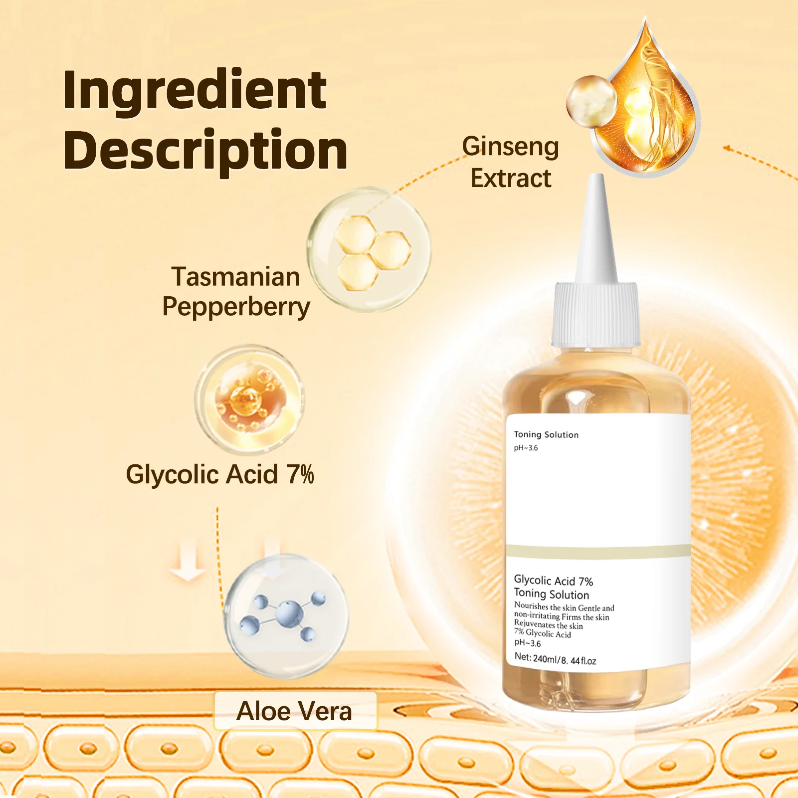 7% Glycolic Acid Toning Soluti - Lactic Acid Toner recension och pris