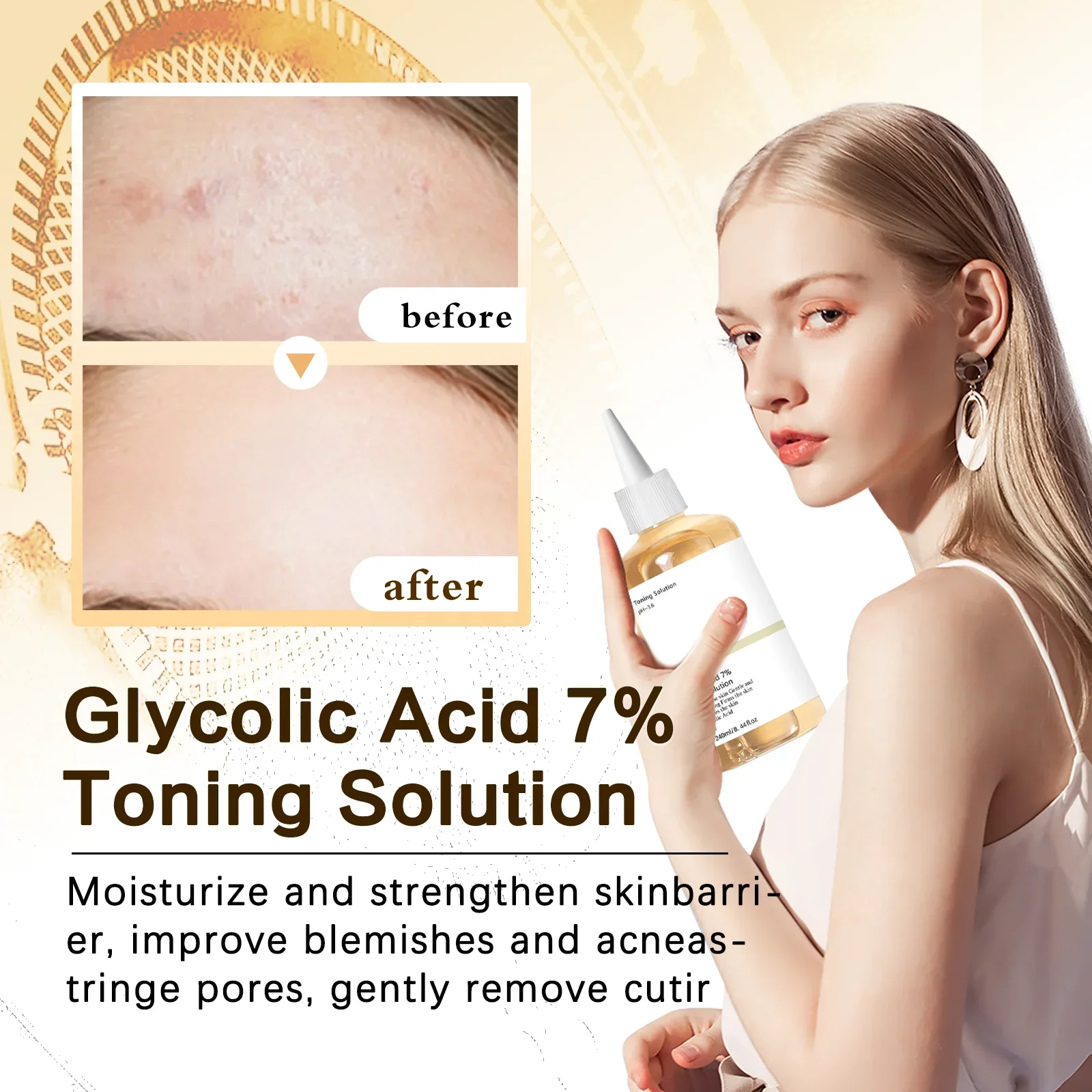Glycolic Acid 7% Percent Tonin - Lactic Acid Toner recension och pris